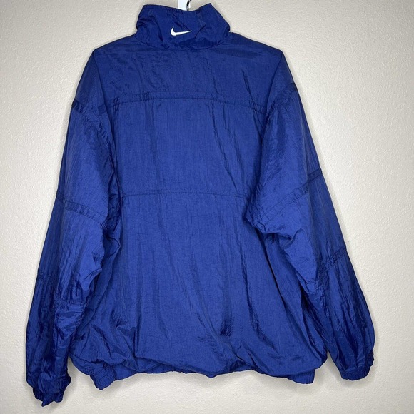 Vintage 90's Nike Men's Blue Full Zip Long Sleeve Windbreaker Jacket Size L - Picture 9 of 10